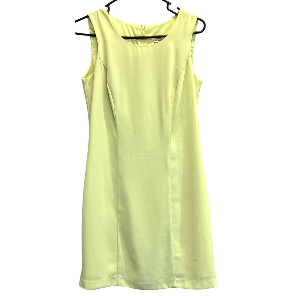 Apostrophe Vintage Womens Light Green Single Stitch Lined Dress Back Zip Size 8